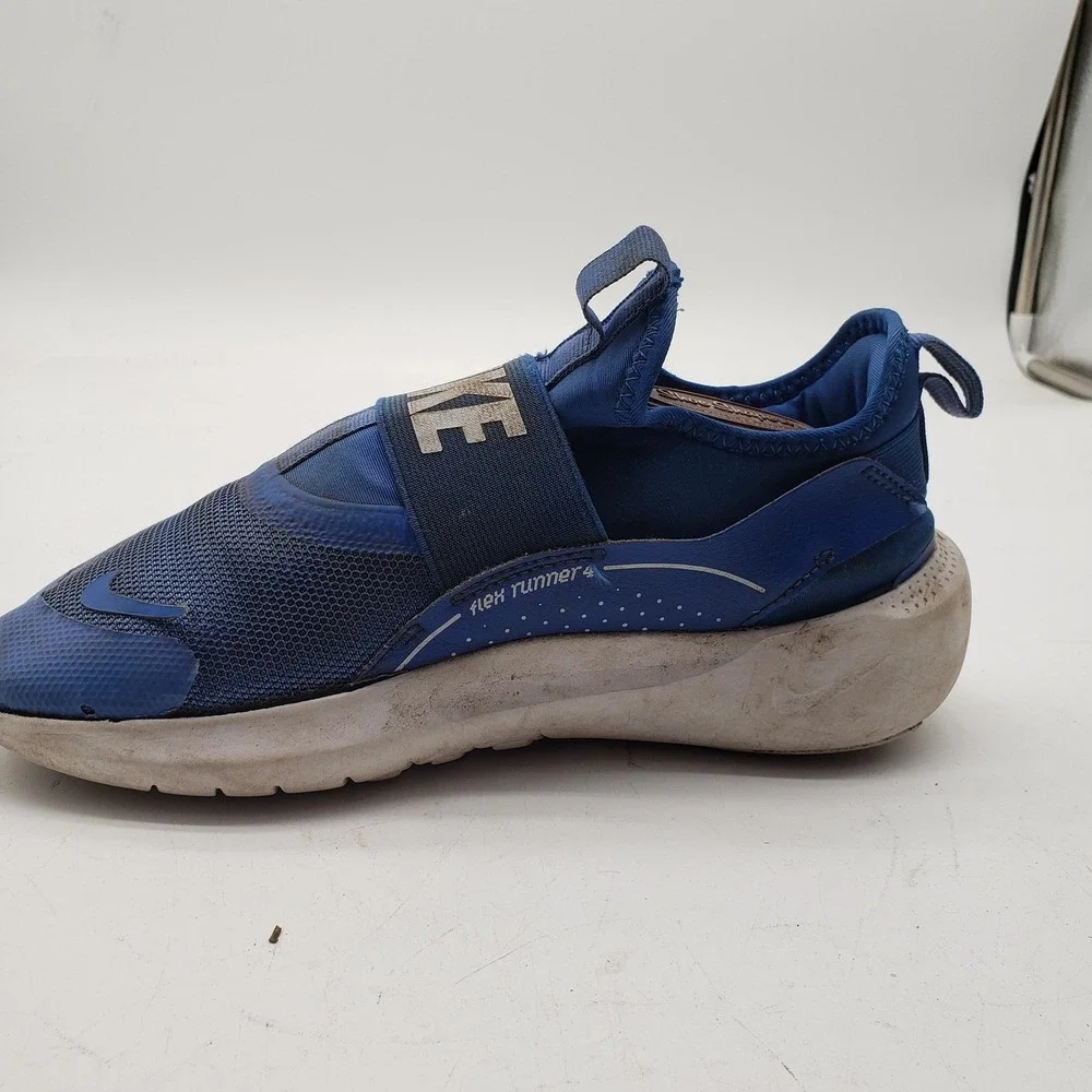 Nike Flex Runner Shoes Youth Size 5Y Blue Slip On Running Sneakers Athletic